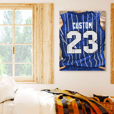 Orlando Magic Jersey Custom Canvas Print Wall Art for Boy Girl Men Women Basketball Personalized Canvas Art